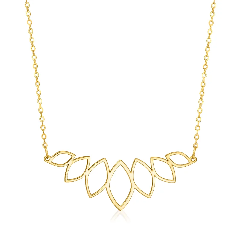 High-End Sparkle, Low-End Prices – Jewelry Sale Live Ross-Simons Italian 14kt Yellow Gold Graduated Petals Necklace