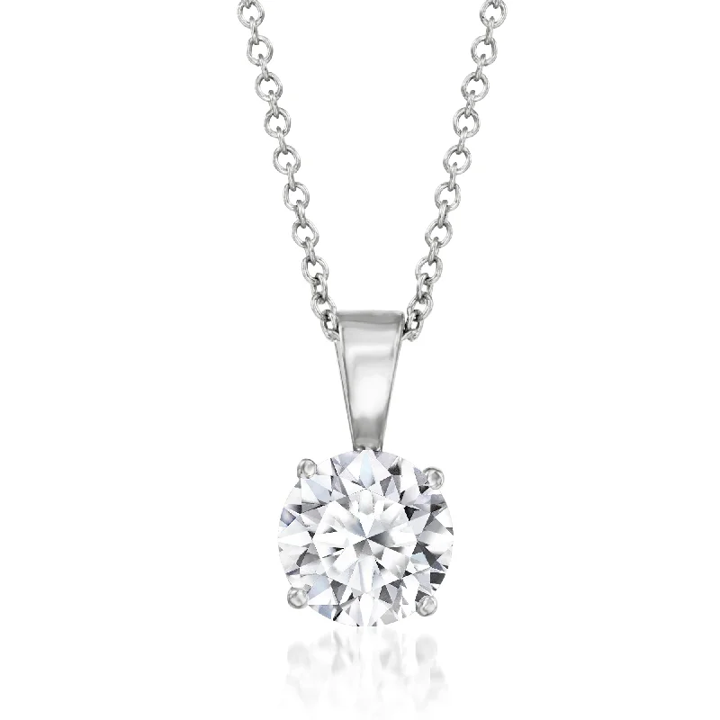 Get Your Favorite Jewelry At The Best Price Ross-Simons Lab-Grown Diamond Solitaire Necklace in 14kt White Gold
