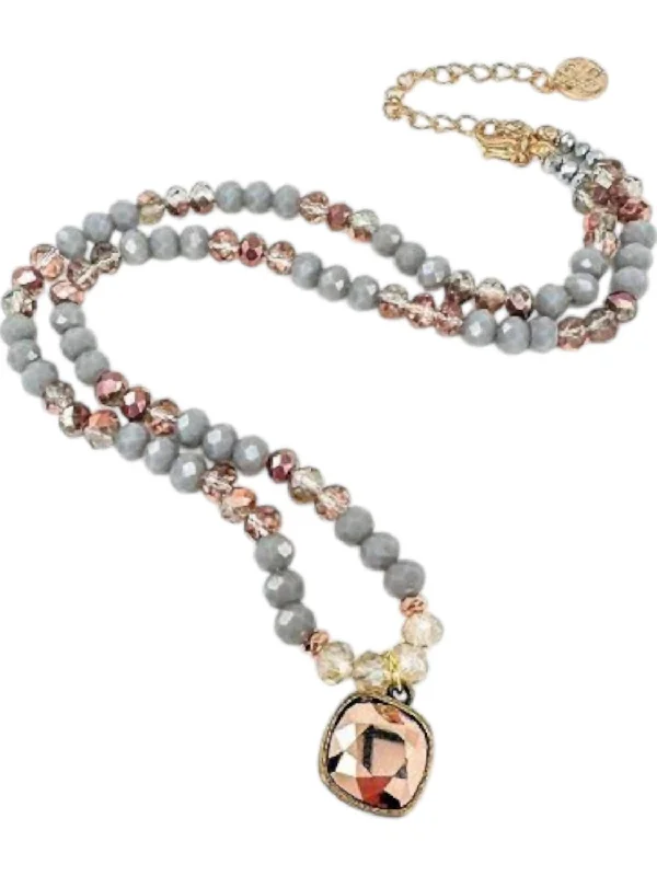 Buy More, Save More On Stunning Jewelry Designs Women's Beaded Necklace In Rose Gold