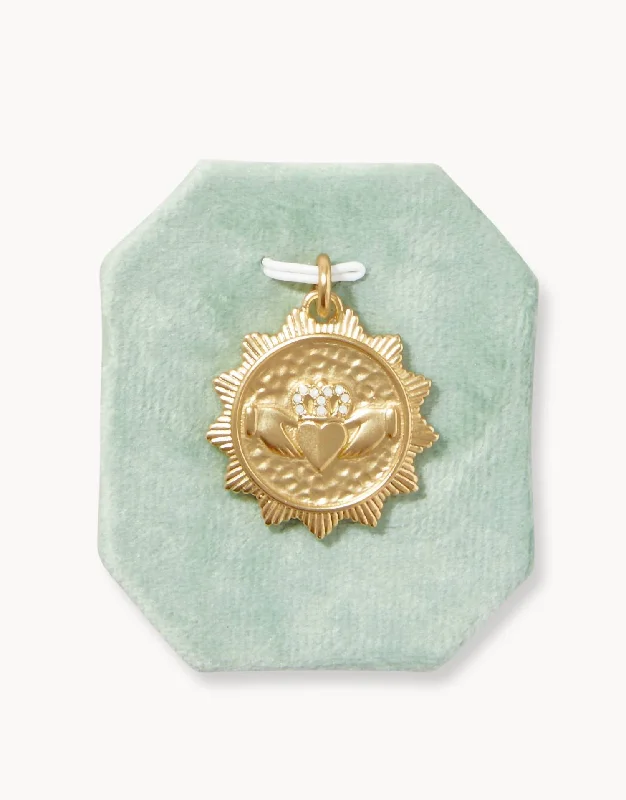 Exclusive Jewelry Offers – Shine For Less Women's Loyalty Charm In Claddagh/crystal