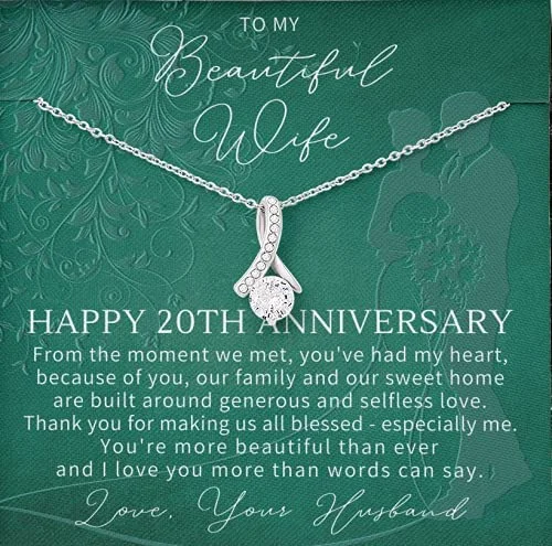 Modern Statement Jewelry For Bold Styling 20th Anniversary For Wife 20 Year Wedding Anniversary Necklace 20 Year Anniversary Jewelry Gifts 20th Wedding Gift