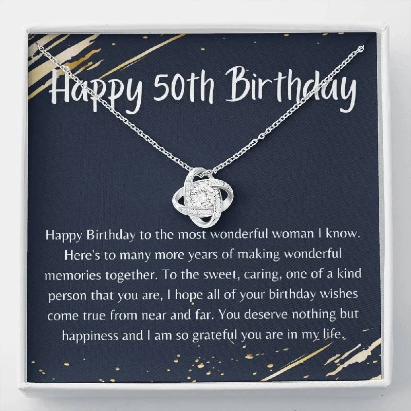 Your Dream Jewelry At Dream Prices – Shop Now 50th birthday Necklace Love Knot Necklace gift for her love knot 50th birthday gift necklace birthday gift for