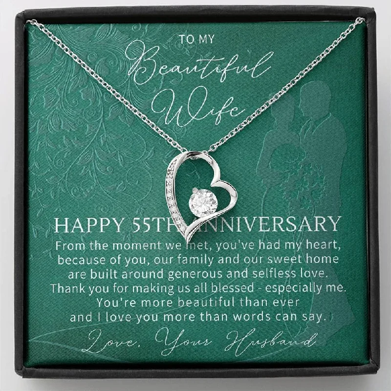 Eco-Friendly Sustainable Jewelry For Conscious Buyers 55th Wedding Anniversary Gift 55th Anniversary Necklace Gift For Wife 55th Wedding Jewelry Gift For Her 55th