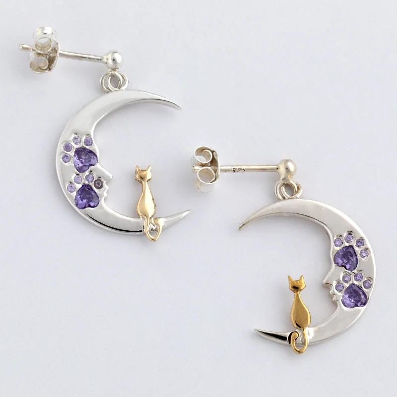 Exclusive Jewelry Bundles At Discounted Prices Moonlight Cat & Paws Sterling Earrings