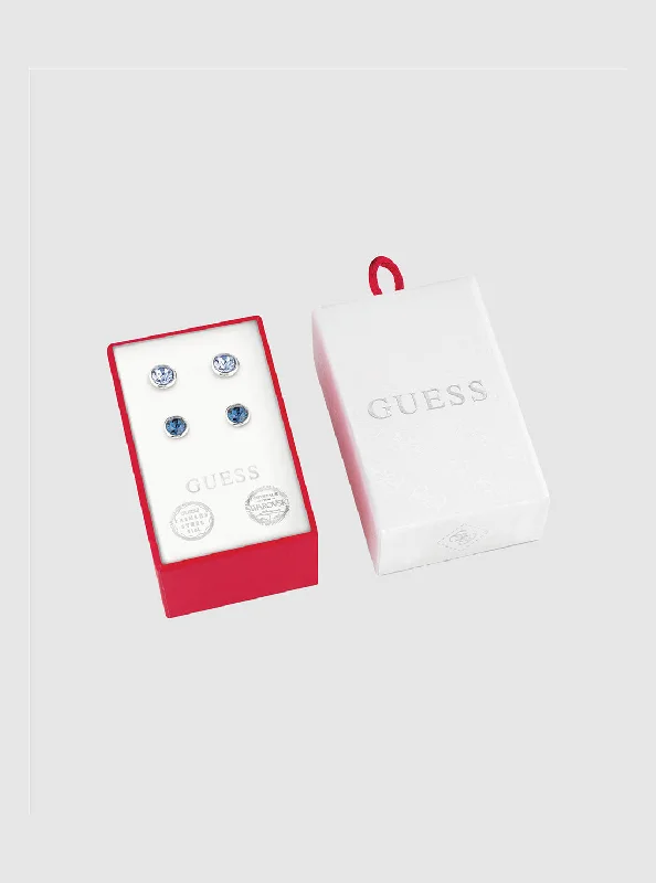 Luxury Jewelry At Unbeatable Discounts Blue 4 Stud Earring Set