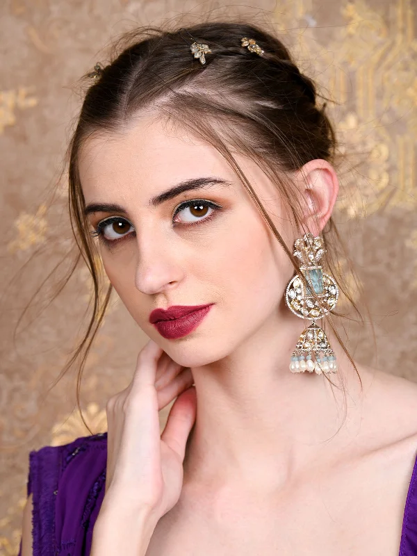 Unmissable Discounts On Timeless Jewelry Pieces Odette Women Blue And Silver Jhumki Earrings