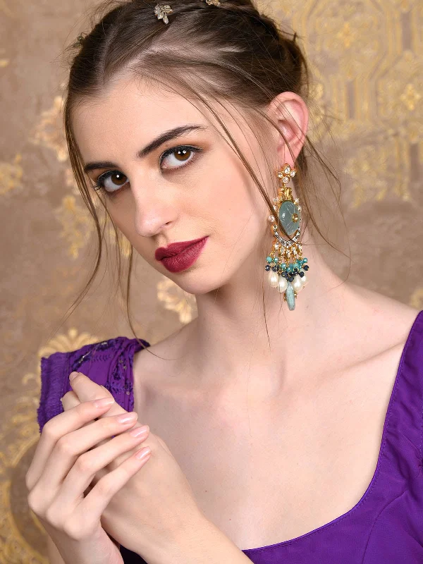 Handcrafted Jewelry Sale – Unique Designs At Low Prices Odette Women Blue Peacock Dangler Earrings