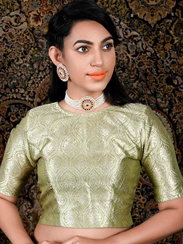 Timeless Elegance Now At Special Discounts Odette Women Glamorous White Pearl-Kundan Choker Set!