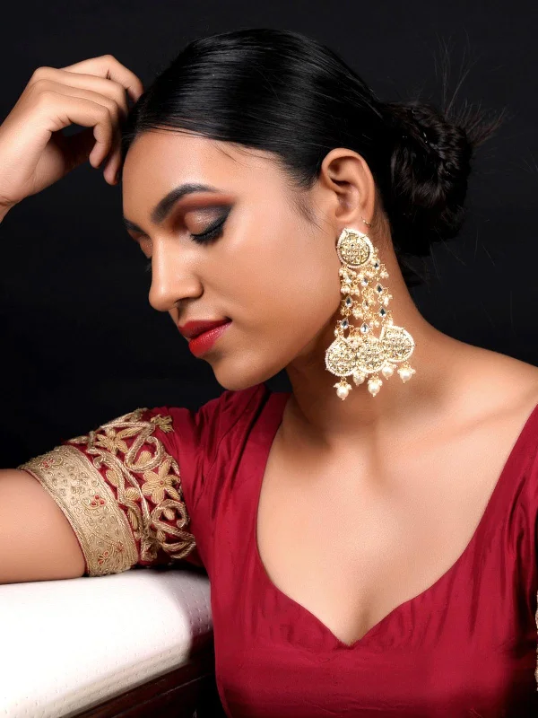 Elegant Jewelry At Unbeatable Offers – Shop Before It's Gone Odette Women Golden Dangle White Pearl Dangle Earrings!
