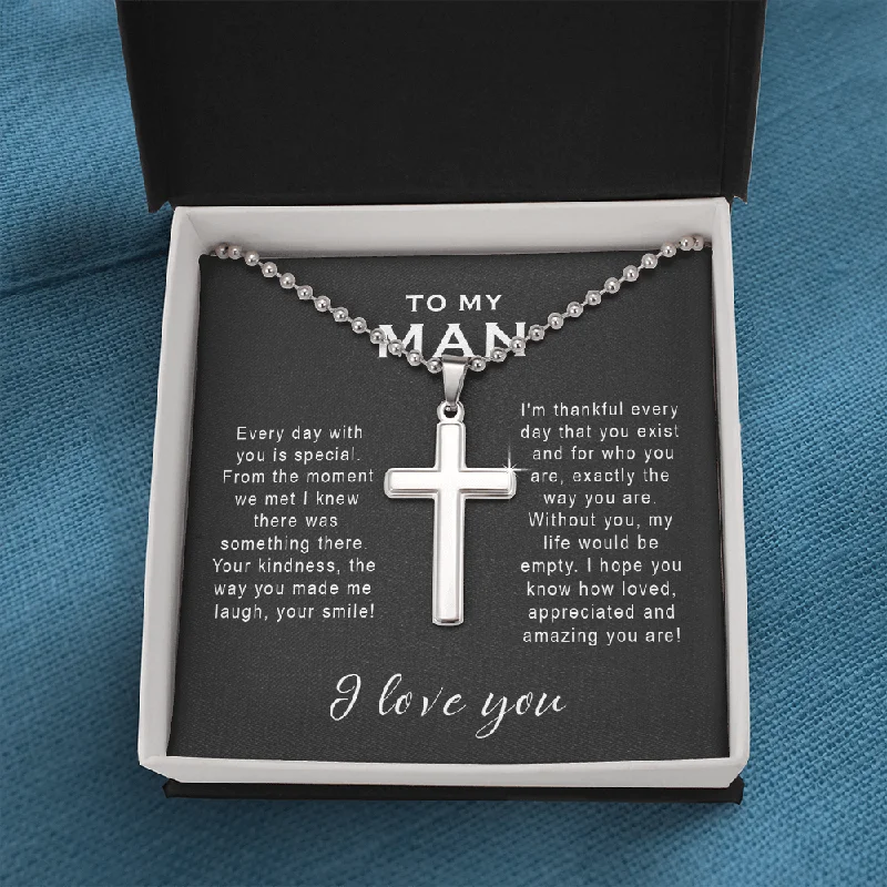 Bestselling Jewelry Now On Sale – Elevate Your Look Cross Pendant Necklace To My Man Boyfriend/Husband Gift Gift For Husband/Boyfriend Husband
