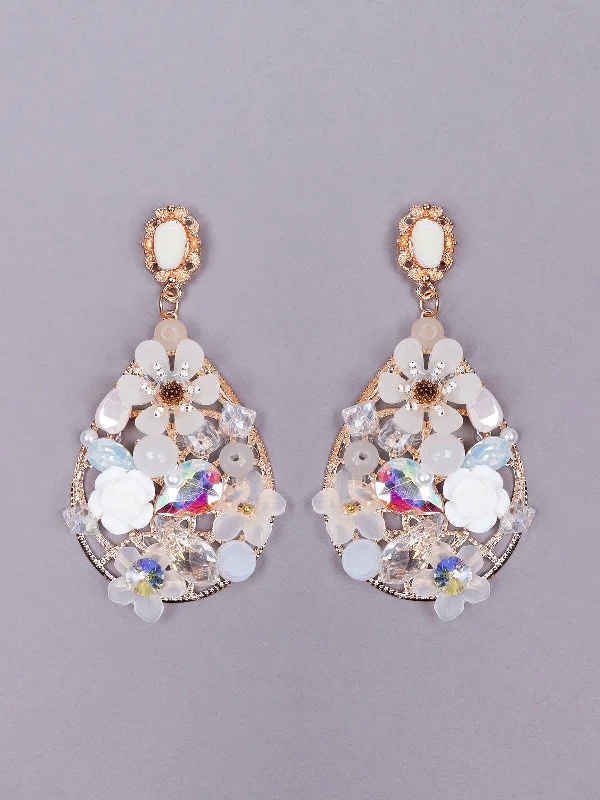 Jewelry Deals That Sparkle – Shop Today Odette Women White Metal Teardrop Earrings