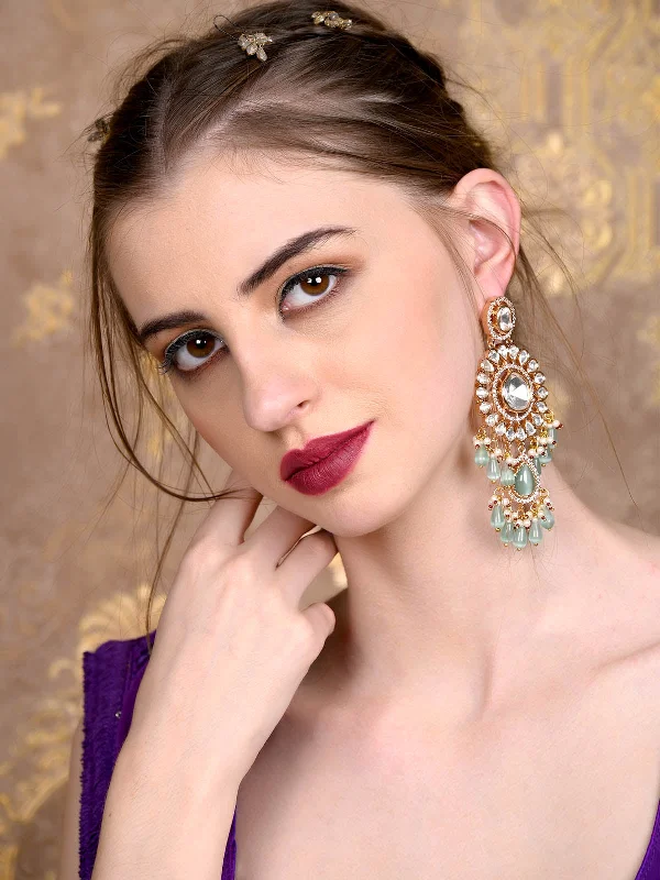 Premium Diamond Jewelry For Unforgettable Moments Odette Women Sea Green Dangle Earrings