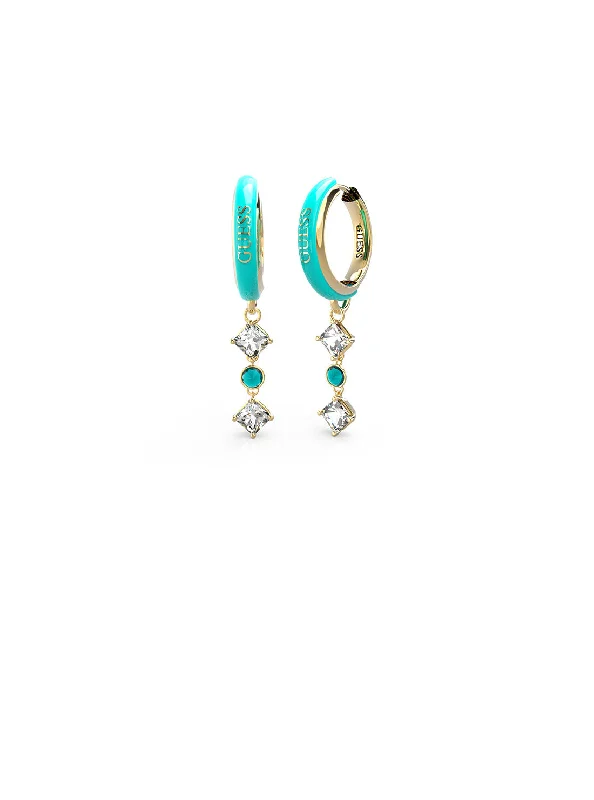 Holiday Jewelry Sale – Perfect Gifts At Great Prices Gold Aqua Crystal Charm Earrings