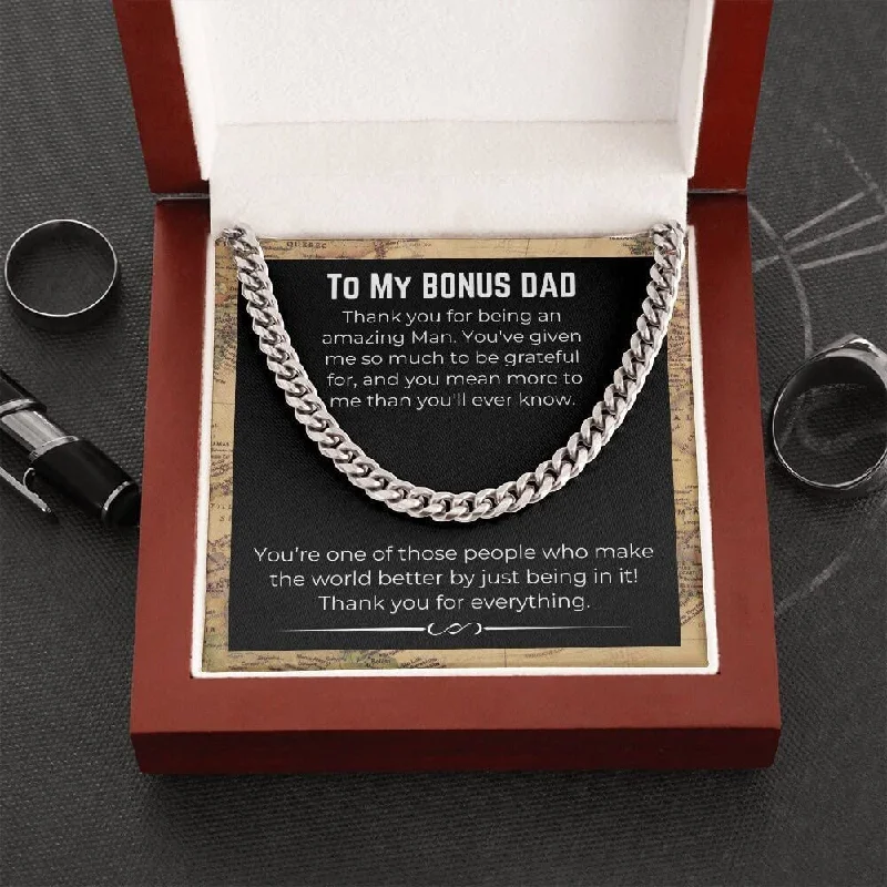 Timeless Elegance At Unbelievable Discounts Handmade Necklace Message Card Jewelry Message Necklace Bonus Dad Cuban Link Chain necklace on message card. Gift to