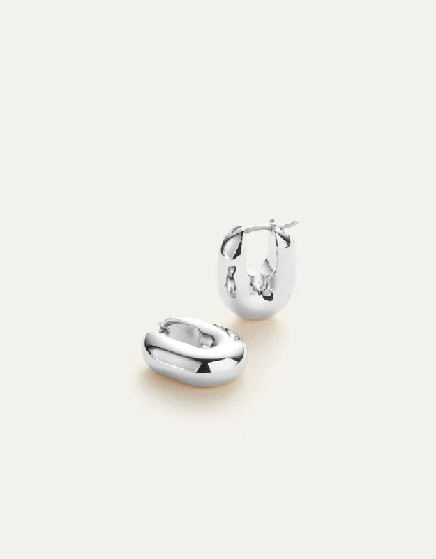Affordable Gold-Plated Jewelry For Modern Fashion PUFFY U-LINK EARRING
