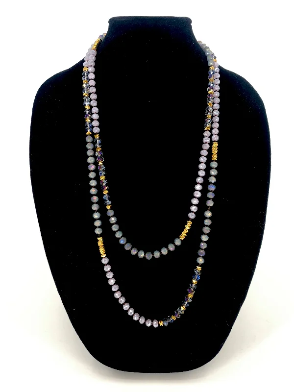 Bestselling Jewelry At Special Promotional Rates Lavender/Gold Bead Necklace