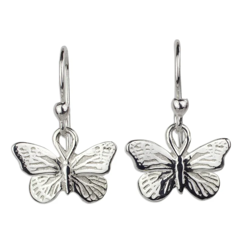 Luxury Jewelry Without The Luxury Price Tag Monarch Butterfly Silver Dangle Earrings