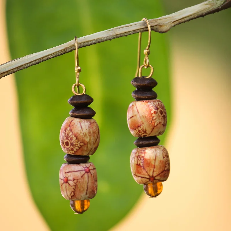Your Dream Jewelry At Dream Prices Peace African Handmade Eco Friendly Wood Bead Earrings
