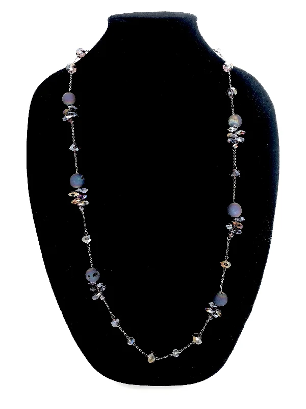 Romantic Heart-Shaped Jewelry For Special Gifts Purple Druzy Necklace