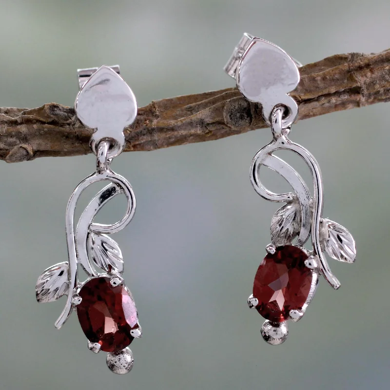 High-End Sparkle, Low-End Prices – Jewelry Sale Live Romantic Temptation 2 Carat Garnet and Sterling Silver Earrings