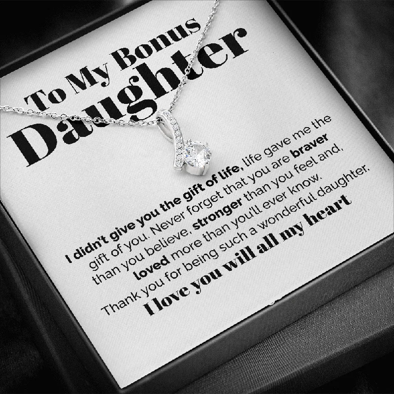Celebrate With Sparkle – Jewelry Sale Now Live To My Bonus Daughter - I Didn't Give You The Gift Of Life - Alluring Necklace
