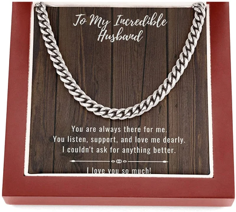 Timeless Elegance, Temporary Discounts – Act Fast To My Husband Cuban Chain Necklace Husband Necklace from Wife Wife Husband Necklace Chain Custom Jewelry Valetine