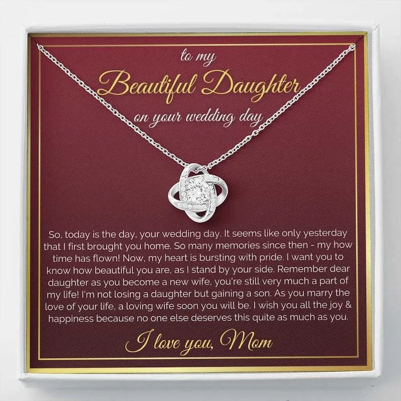 Trending Jewelry Now Available At Exclusive Prices Wedding Gift for Bride from Mom Necklace to Daughter on Wedding Day from Mother Necklace Gift For Bride