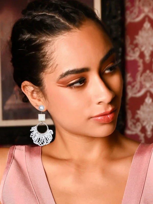 Best Jewelry Sale Prices – Limited-Time Offer Odette Women White Metal Drop Earrings