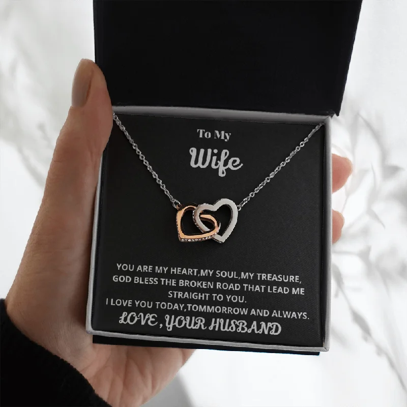Eco-Friendly Sustainable Jewelry For Conscious Buyers To My Wife Heart Necklace - You Are My Heart - Valentines Day Gift For Wife