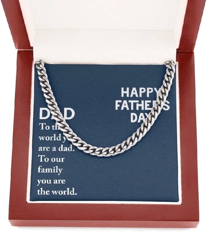 Don't Miss Out On Jaw-Dropping Jewelry Discounts Personalized Cuban Link Chain Necklace Happy Father's Day Necklace Gifts for Dad Gifts for Him Celebration Jewelry