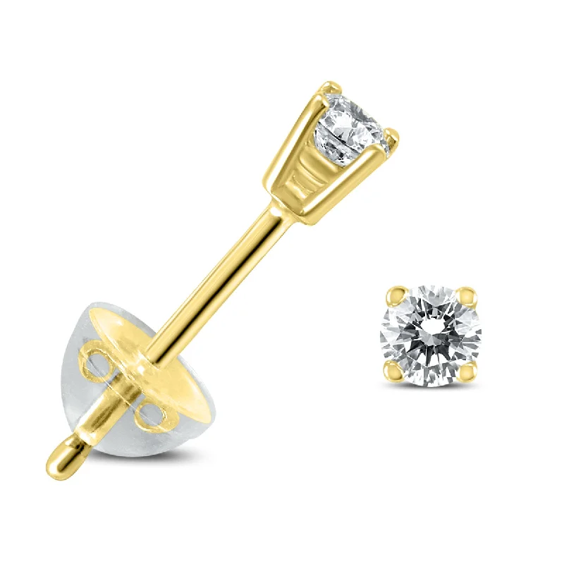 Affordable Elegance – Special Jewelry Sale Now Live .05Ctw Round Diamond Solitaire Stud Earrings In 14K With Silicon Backs Affordable Elegance – Special Jewelry Sale Now Live .05Ctw Round Diamond Solitaire Stud Earrings In 14K With Silicon Backs