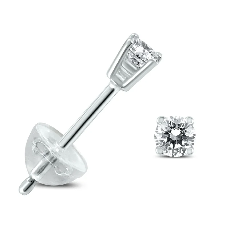 Once-A-Year Jewelry Deals – Shop Before They’Re Gone .06Ctw Round Diamond Solitaire Stud Earrings In 14K With Silicon Backs Once-A-Year Jewelry Deals – Shop Before They’Re Gone .06Ctw Round Diamond Solitaire Stud Earrings In 14K With Silicon Backs