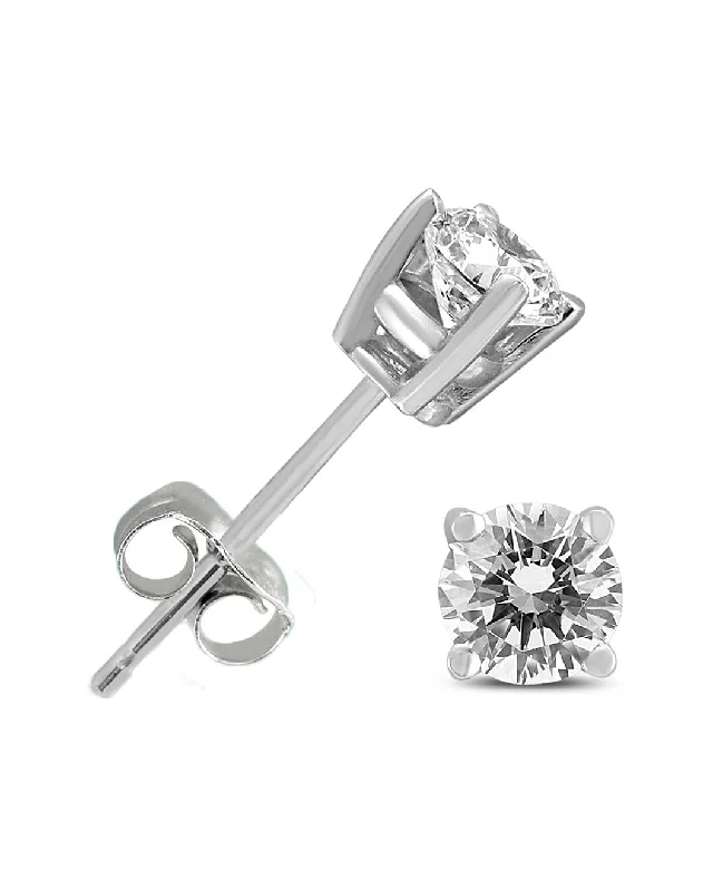 Luxury Jewelry Without The Luxury Price Tag 1/2 Carat Tw Round Diamond Solitaire Stud Earrings In 14K Luxury Jewelry Without The Luxury Price Tag 1/2 Carat Tw Round Diamond Solitaire Stud Earrings In 14K
