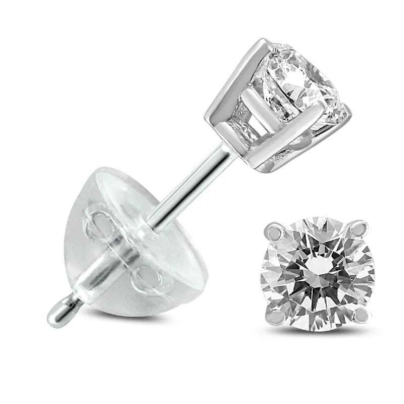 Stunning Statement Jewelry, Unbeatable Discounts .20Ctw Round Diamond Solitaire Stud Earrings In 14K With Silicon Backs Stunning Statement Jewelry, Unbeatable Discounts .20Ctw Round Diamond Solitaire Stud Earrings In 14K With Silicon Backs