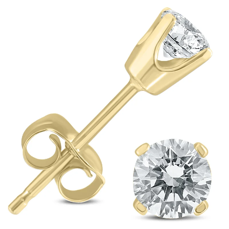Flash Sale On Elegant Jewelry – Don't Miss Out 3/8 Carat Tw Round Diamond Solitaire Stud Earrings In 14K Yellow Gold I-J Color, Si2-Si3 Clarity Flash Sale On Elegant Jewelry – Don't Miss Out 3/8 Carat Tw Round Diamond Solitaire Stud Earrings In 14K Yellow Gold I-J Color, Si2-Si3 Clarity