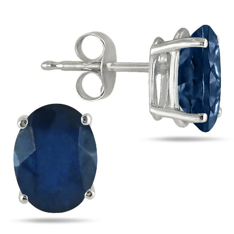 Trending Jewelry Now At Unbeatable Prices 5X3Mm All Natural Oval Sapphire Stud Earrings In .925 Sterling Silver Trending Jewelry Now At Unbeatable Prices 5X3Mm All Natural Oval Sapphire Stud Earrings In .925 Sterling Silver