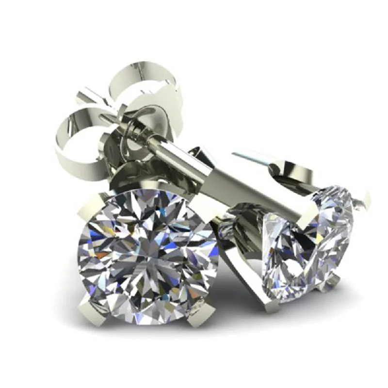 Shop Dazzling Jewelry At The Best Prices .85Ct Round Brilliant Cut Natural Diamond Stud Earrings in 14K Gold Classic Setting Shop Dazzling Jewelry At The Best Prices .85Ct Round Brilliant Cut Natural Diamond Stud Earrings in 14K Gold Classic Setting