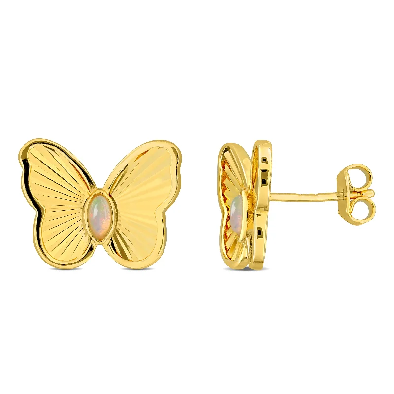 Best Jewelry Deals – Premium Quality At Exclusive Discounts Mimi & Max 1/10ct TGW Ethiopian Blue Opal Butterfly Stud Earrings in Yellow Silver Best Jewelry Deals – Premium Quality At Exclusive Discounts Mimi & Max 1/10ct TGW Ethiopian Blue Opal Butterfly Stud Earrings in Yellow Silver