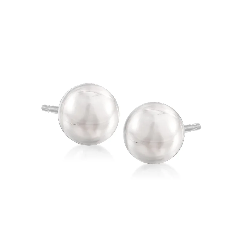 High-Quality Gemstone Jewelry For Special Occasions Ross-Simons 7mm 14kt White Gold Ball Stud Earrings High-Quality Gemstone Jewelry For Special Occasions Ross-Simons 7mm 14kt White Gold Ball Stud Earrings