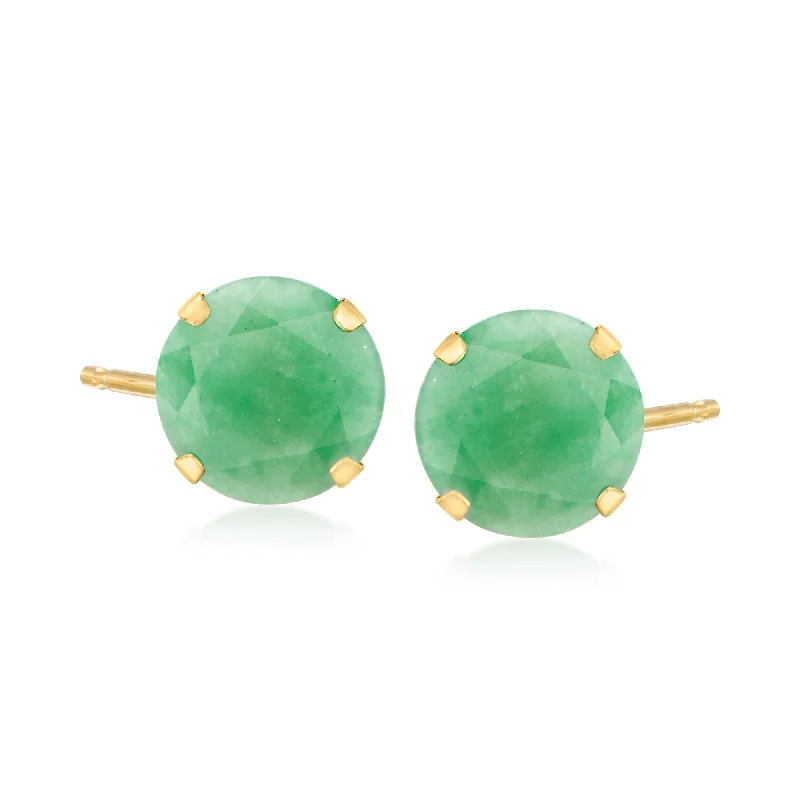 Bold And Beautiful Jewelry Now At Irresistible Prices Ross-Simons 8mm Jade Martini Stud Earrings in 14kt Yellow Gold Bold And Beautiful Jewelry Now At Irresistible Prices Ross-Simons 8mm Jade Martini Stud Earrings in 14kt Yellow Gold