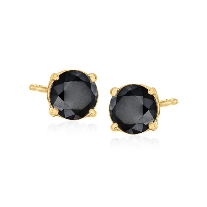 Shine Without Limits – Jewelry Sale Happening Now Ross-Simons Black Diamond Stud Earrings in 14kt Yellow Gold Shine Without Limits – Jewelry Sale Happening Now Ross-Simons Black Diamond Stud Earrings in 14kt Yellow Gold