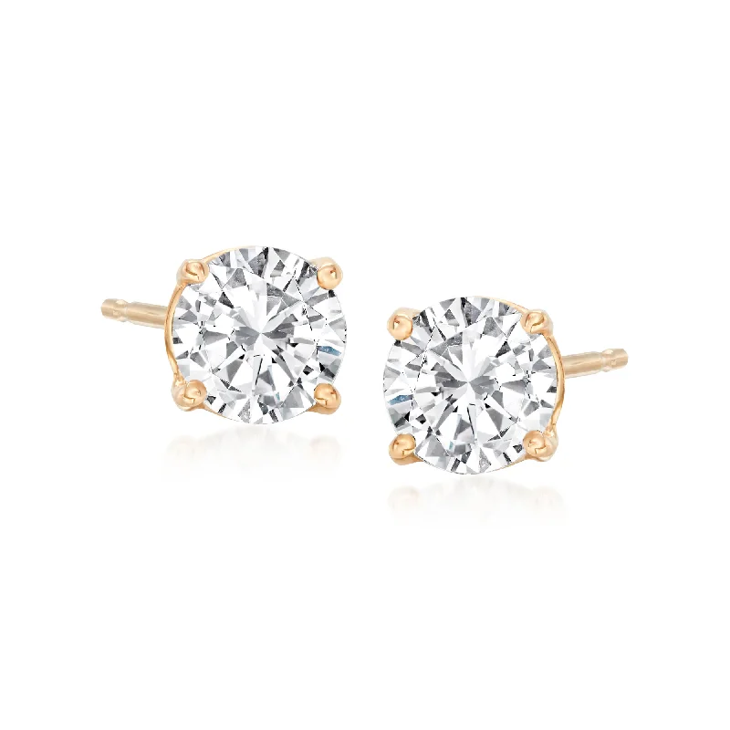 Fashion-Forward Jewelry At Exclusive Discounts Ross-Simons Diamond Stud Earrings in 14kt Yellow Gold Fashion-Forward Jewelry At Exclusive Discounts Ross-Simons Diamond Stud Earrings in 14kt Yellow Gold