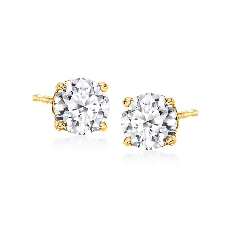 Classic And Modern Jewelry Styles On Sale Ross-Simons Lab-Grown Diamond Stud Earrings in 14kt Yellow Gold Classic And Modern Jewelry Styles On Sale Ross-Simons Lab-Grown Diamond Stud Earrings in 14kt Yellow Gold