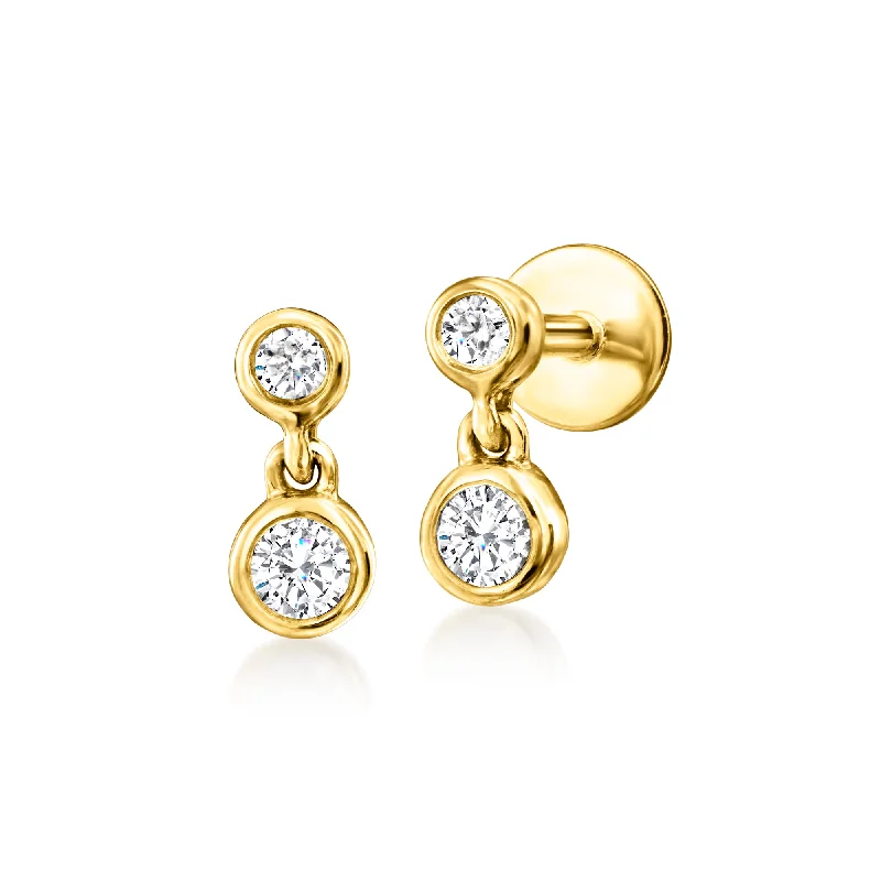 Unmissable Deals On Handmade Jewelry Collections RS Pure by Ross-Simons Diamond 2-Stone Flat-Back Stud Earrings in 14kt Yellow Gold Unmissable Deals On Handmade Jewelry Collections RS Pure by Ross-Simons Diamond 2-Stone Flat-Back Stud Earrings in 14kt Yellow Gold