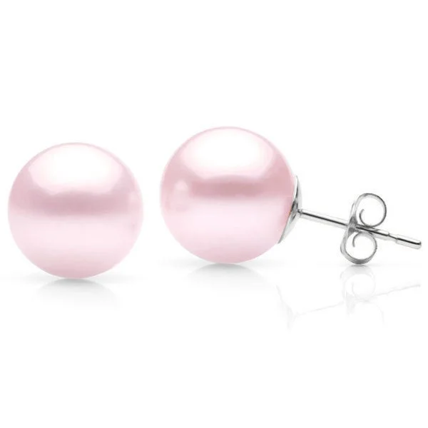 Last Chance To Shop High-End Jewelry At Markdown Prices Suzy Levian 14k White Gold Round Pink Freshwater Pearls Stud Earrings - 8 mm Last Chance To Shop High-End Jewelry At Markdown Prices Suzy Levian 14k White Gold Round Pink Freshwater Pearls Stud Earrings - 8 mm