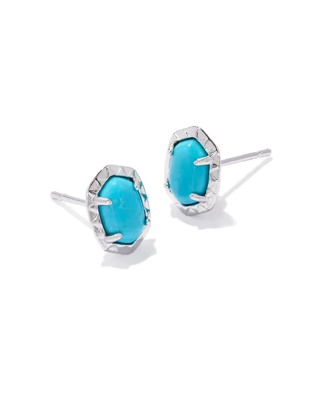 Jewelry Sale Bonanza – Grab Your Sparkle Now Women's Daphne Stud Earrings In Silver Variegated Turquoise Magnesite Jewelry Sale Bonanza – Grab Your Sparkle Now Women's Daphne Stud Earrings In Silver Variegated Turquoise Magnesite