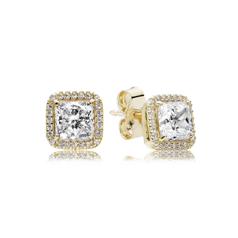 Dainty Floral Jewelry For Feminine Elegance Women's Stud Earrings In Gold