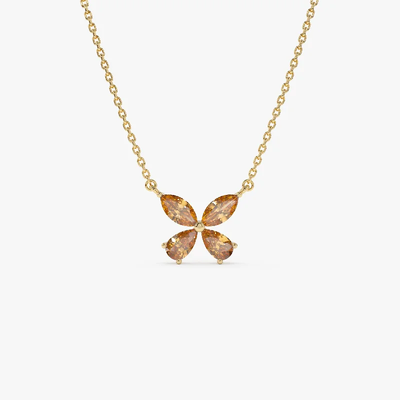 Everyday Jewelry Essentials Now On Sale 14K Gold Citrine Butterfly Necklace