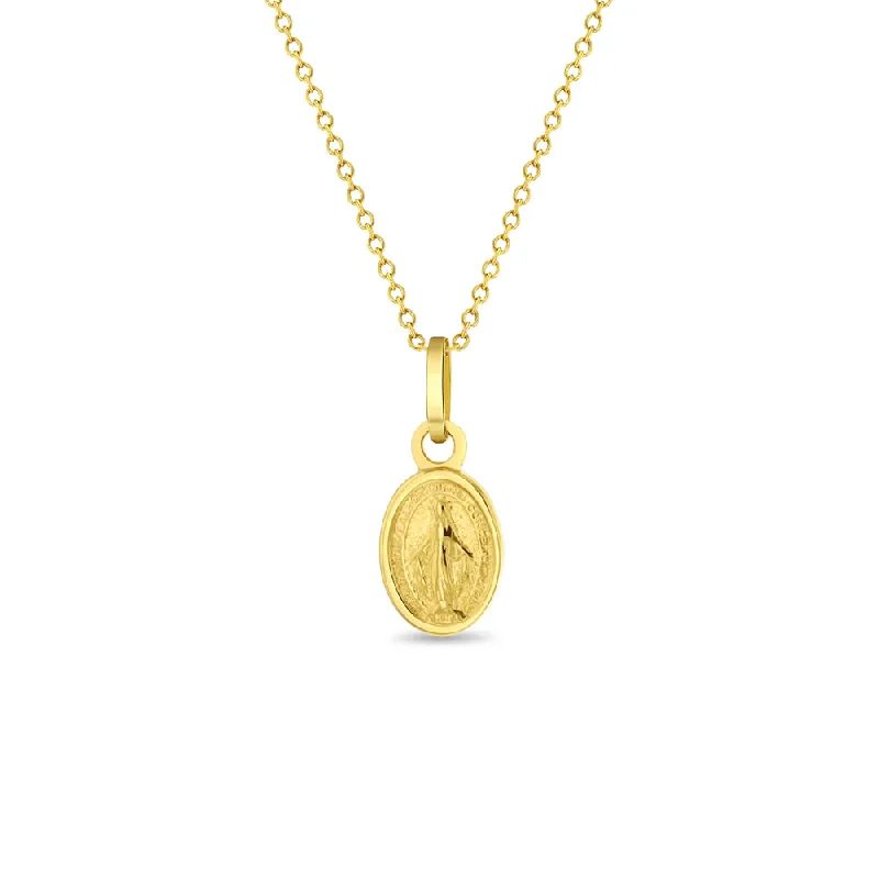 Get Your Favorite Jewelry At The Best Price 14k Gold Oval Virgin Mary Kids / Children's / Girls Pendant/Necklace