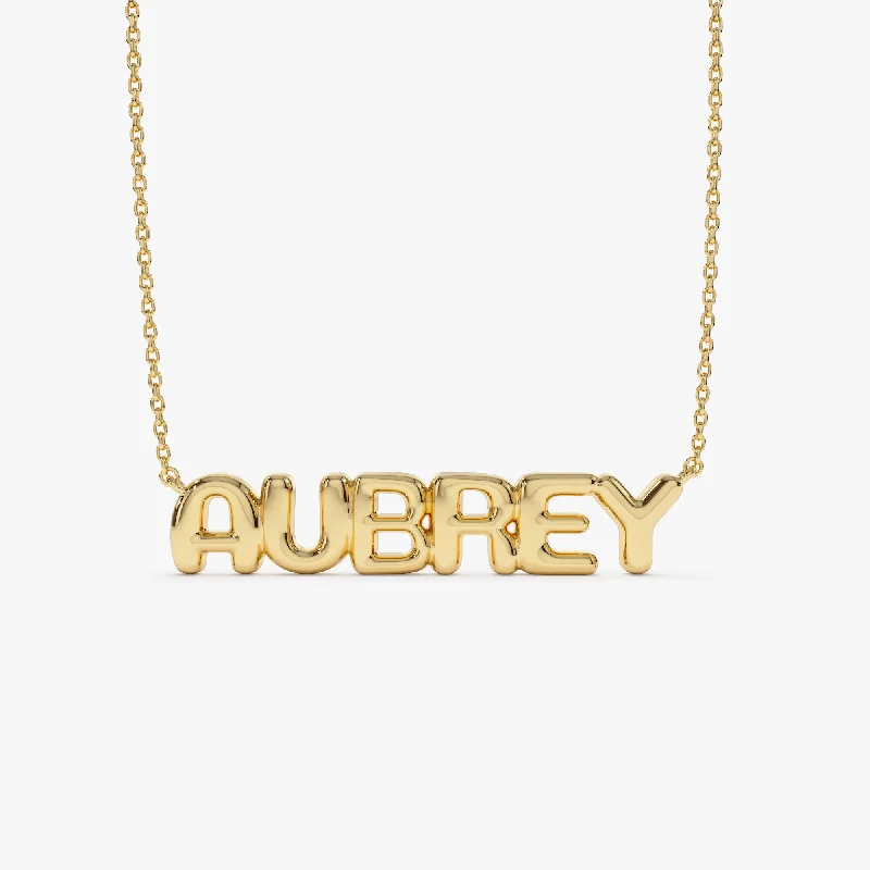Jewelry Deals That Outshine The Rest 14K Bubble Name Necklace